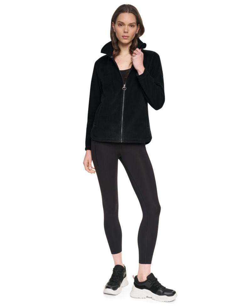 Women's Fleece Curved-Hem Zip-Up Jacket