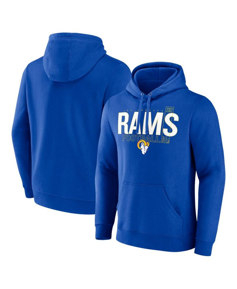 Men's Royal Los Angeles Rams Pylon Outline Pullover Hoodie