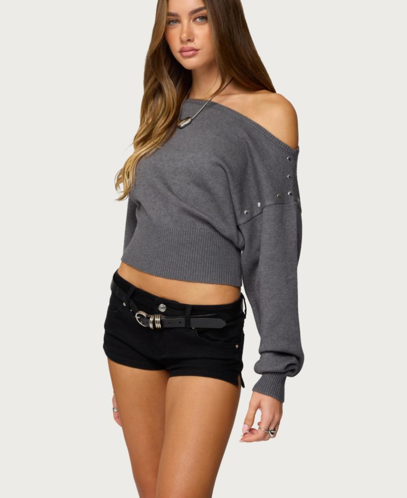 Women's Doro Studded Off Shoulder Sweater
