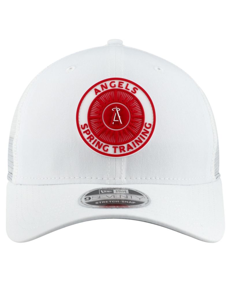 Men's White Los Angeles Angels 2026 Spring Training Fan Pack 9SEVENTY Adjustable Trucker Hat