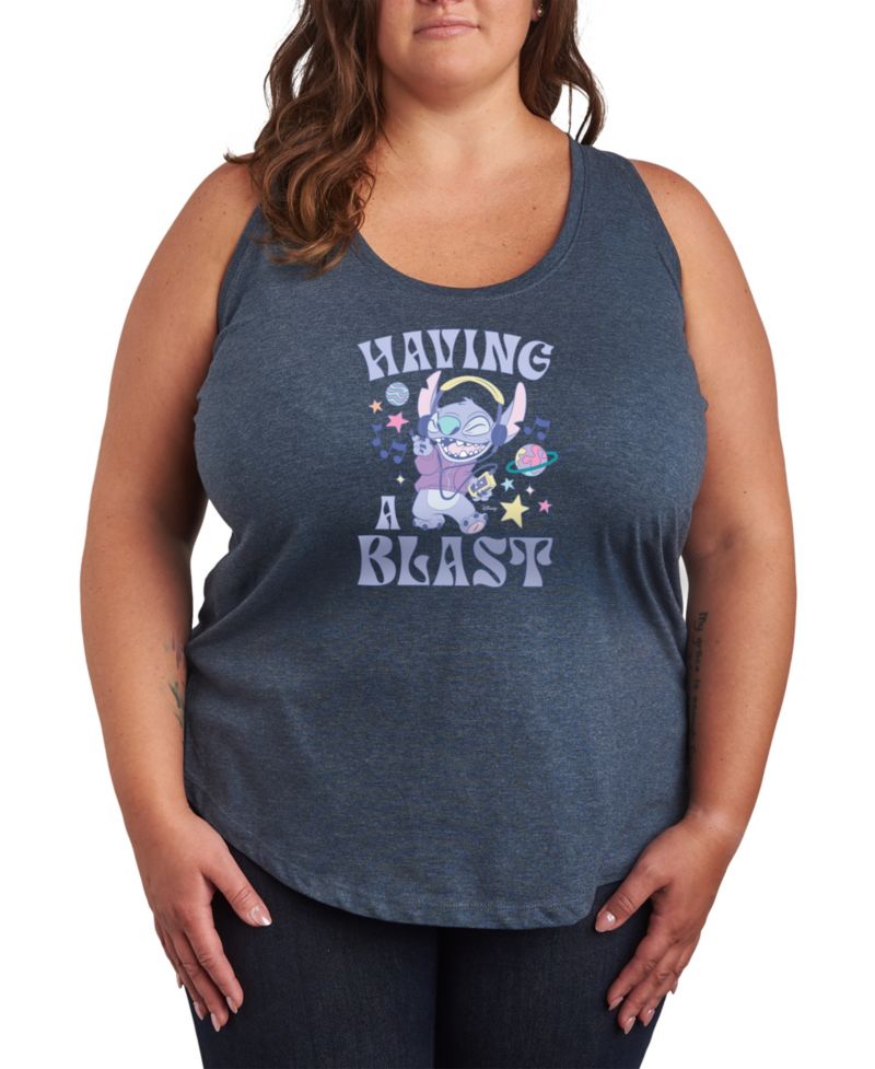 Plus Size Lilo Stitch Having A Blast Graphic Tank Top