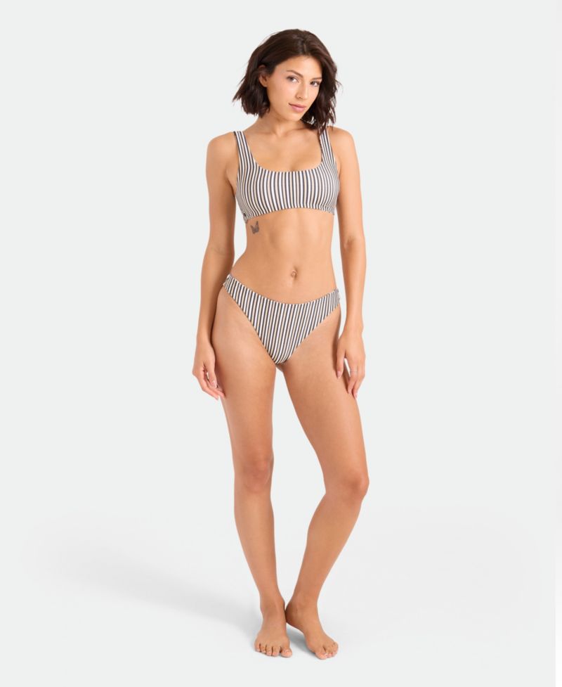 Women's Tropical Print Reversible Mid-Rise Bikini Bottoms