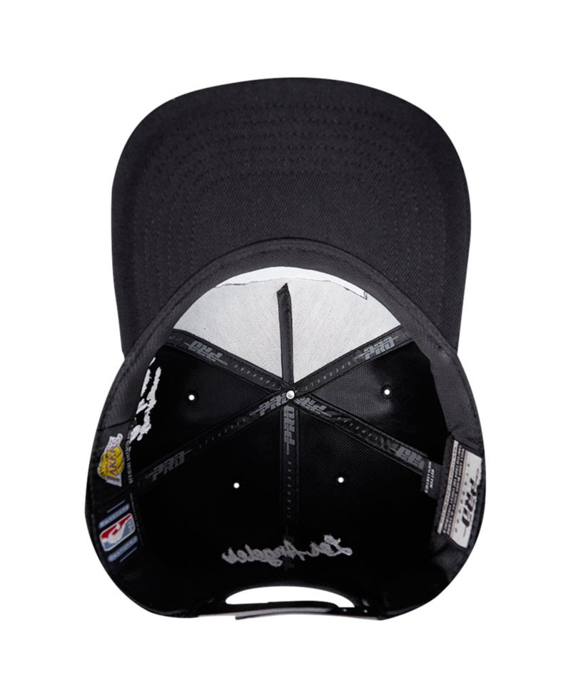 Men's Black Los Angeles Lakers Paint the City Pinch Front Snapback Hat