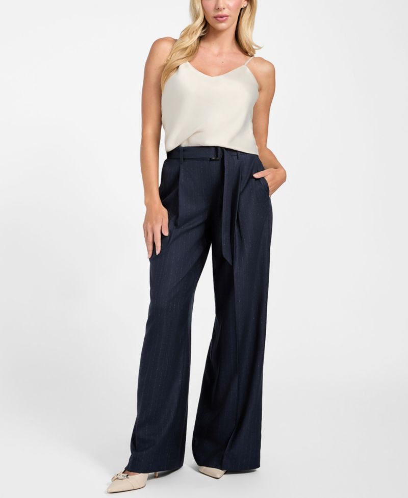 Women's Zanita Pin Stripe Relaxed-Fit Pants
