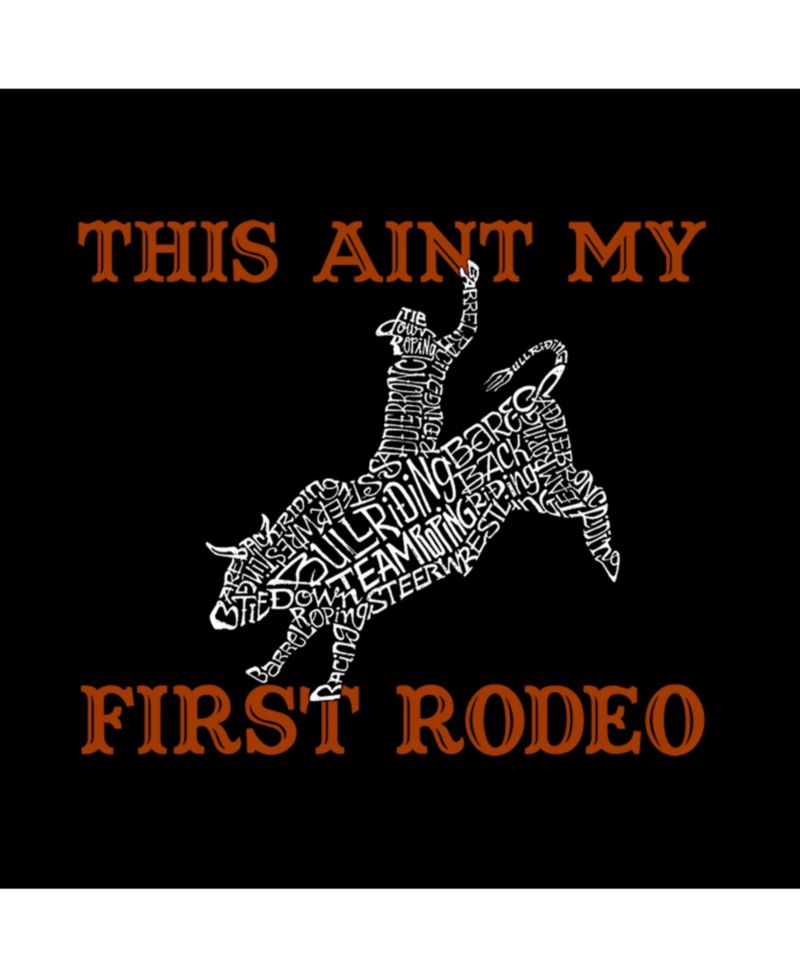 Men's Word Art Hooded Sweatshirt - This Aint My First Rodeo