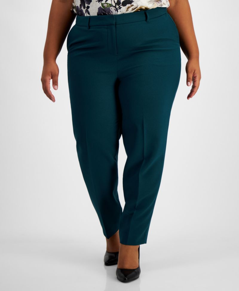 ASL Plus Size Classic Straight-Leg Mid-Rise Pants
