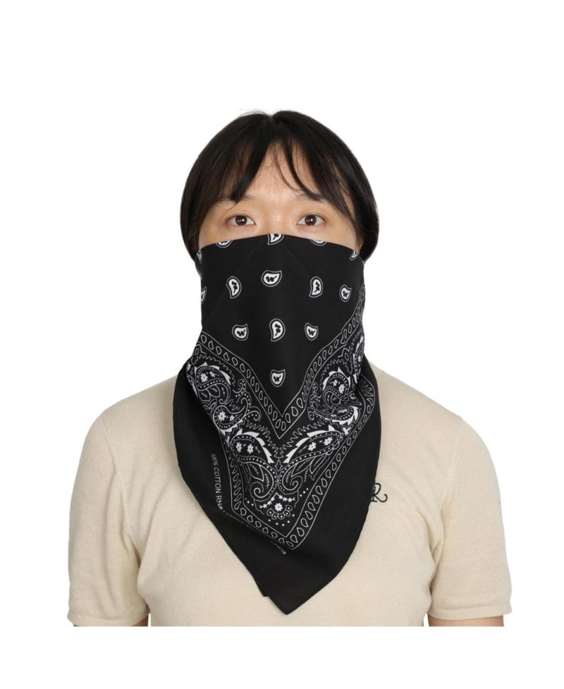 Lightweight Black 22"x22" 6-Pack Bandana Set