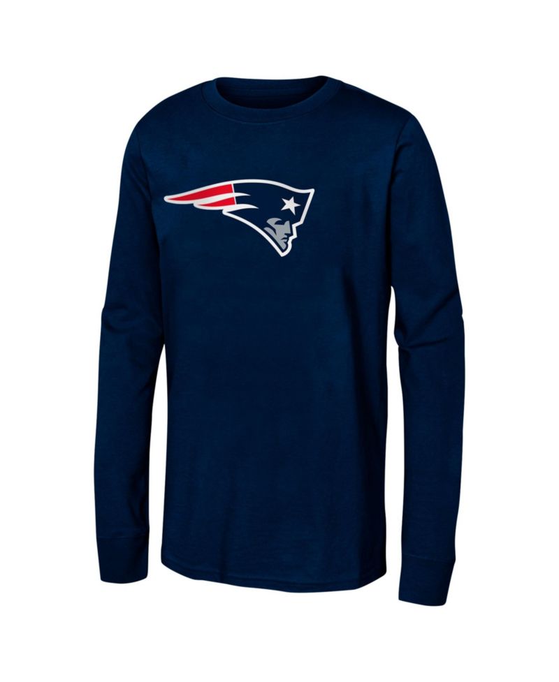 Boys' New England Patriots Long-Sleeve Crewneck T-Shirt