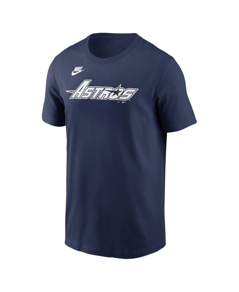 Men's Navy Houston Astros Cooperstown Wordmark T-Shirt