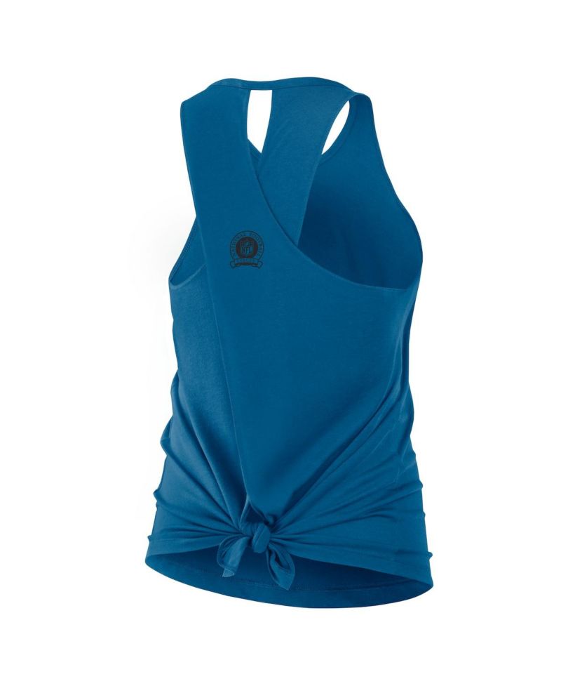 Women's Navy Tennessee Titans Glory Crisscross Performance Tank Top