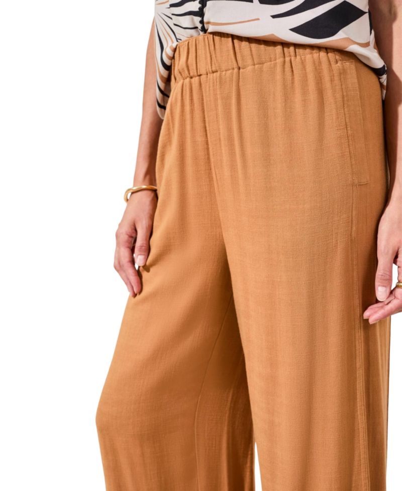 Women's Embroidered Challis Pull-On Capri Pants