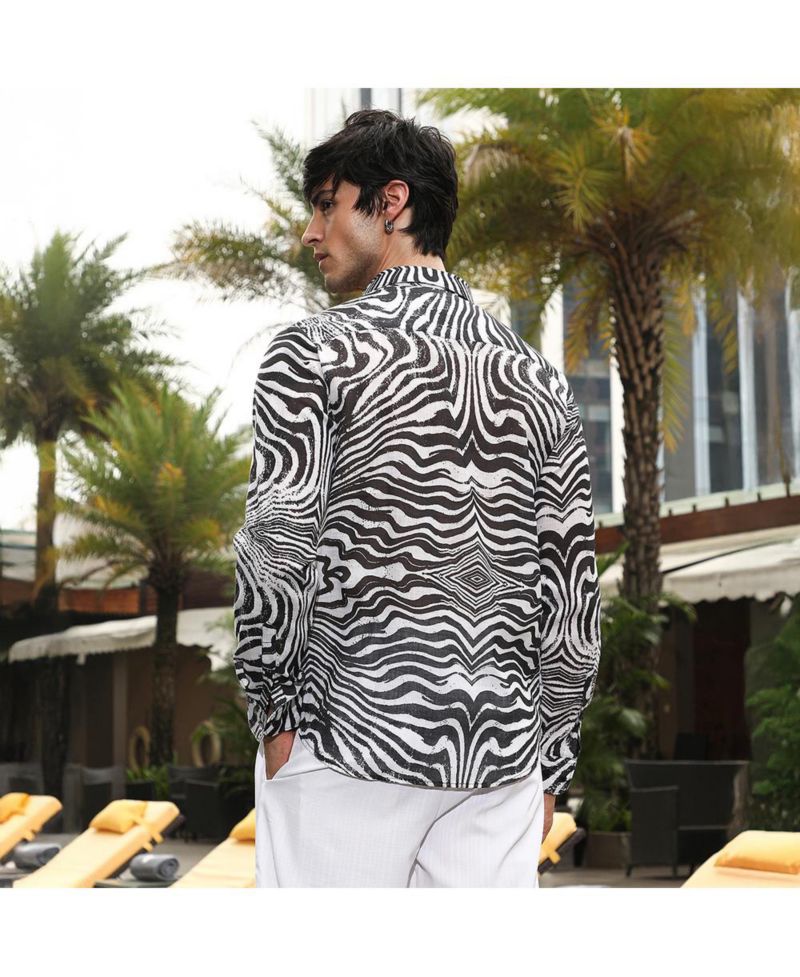Men's Zebra-Kaleidoscopic Shirt