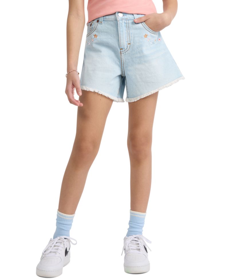 Girls' 7-16 Crochet Applique A-Line Shorts