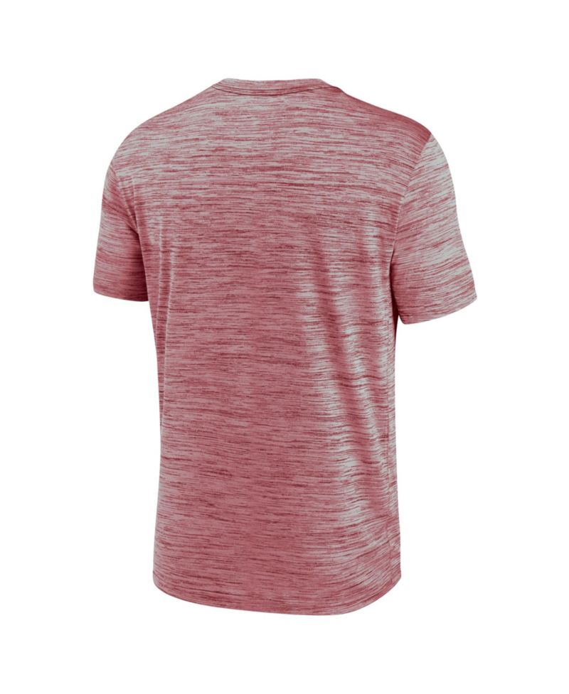 Men's Crimson Oklahoma Sooners Campus Center Block Velocity Performance T-Shirt