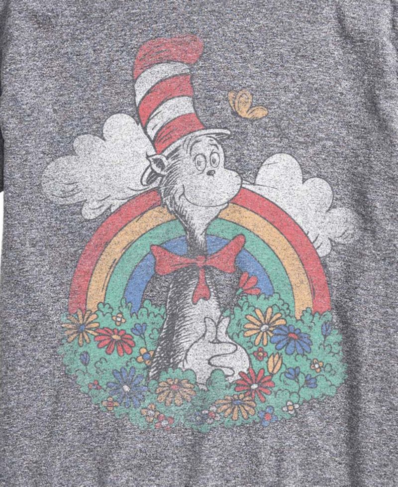 Men's Dr. Seuss Cat In The Hat Spring Vintage Faded Short-Sleeve Graphic T-Shirt