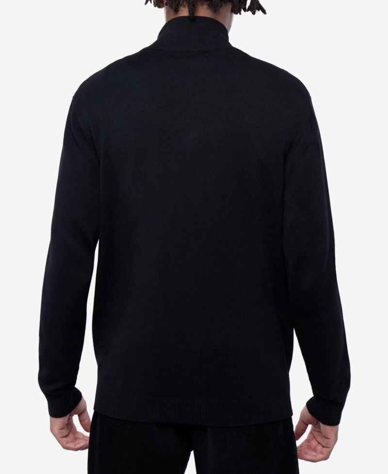 Men's Full Zip Mock Neck Sweater