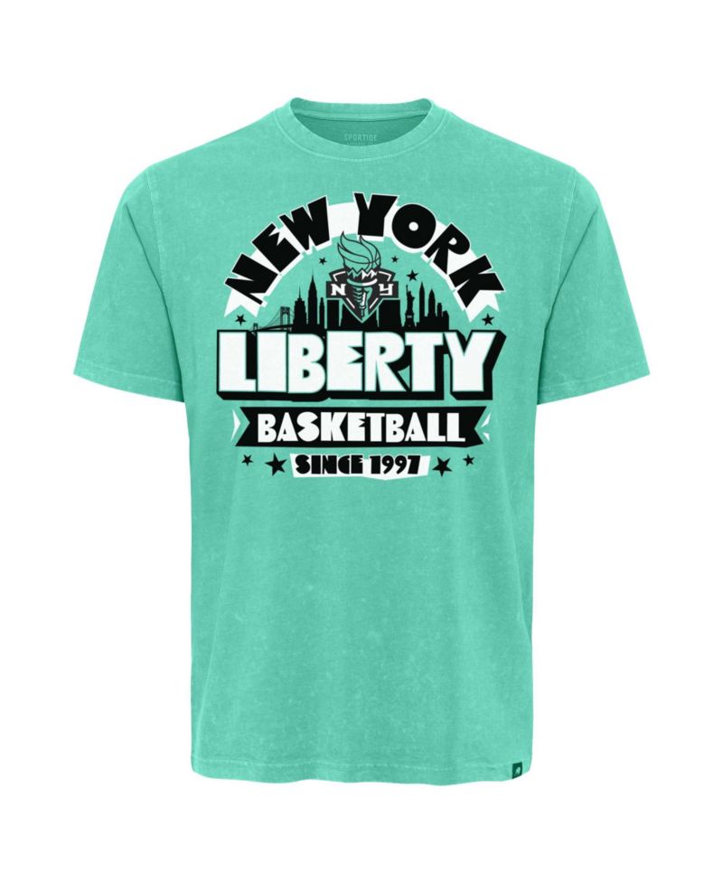 Men's and Women's Mint New York Liberty Mineral Wash T-Shirt