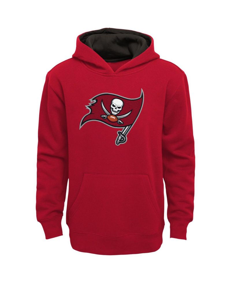 Big Boys Red Tampa Bay Buccaneers Prime Pullover Hoodie