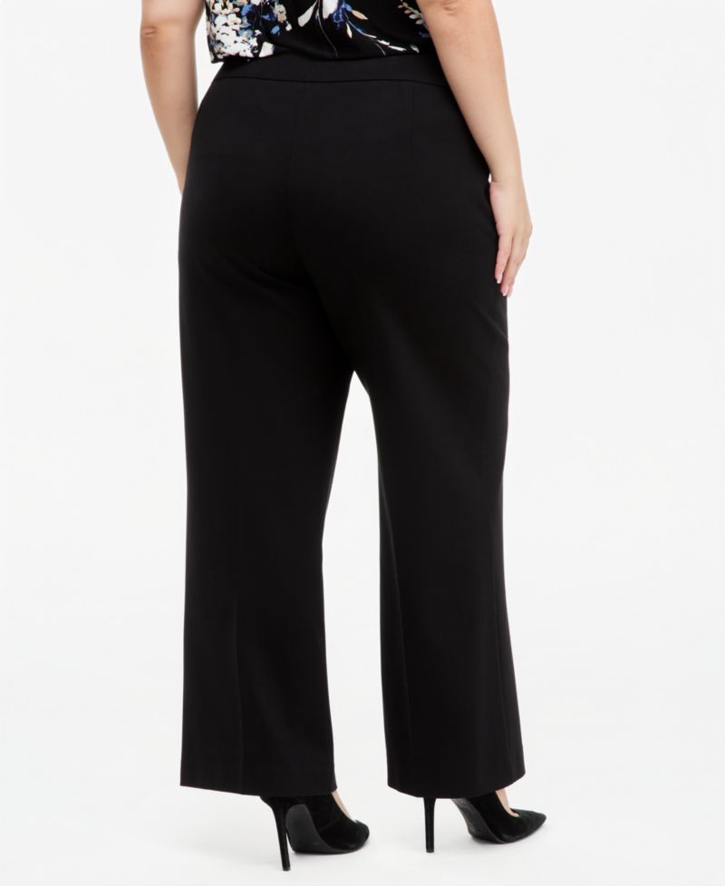 Plus Size Pull-On Wide-Leg Pants