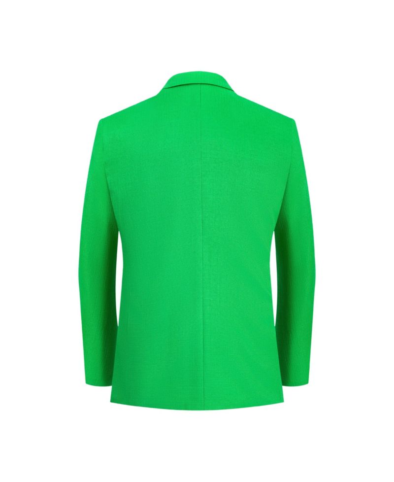 Boys Green Slim Fit Clasic Blazer