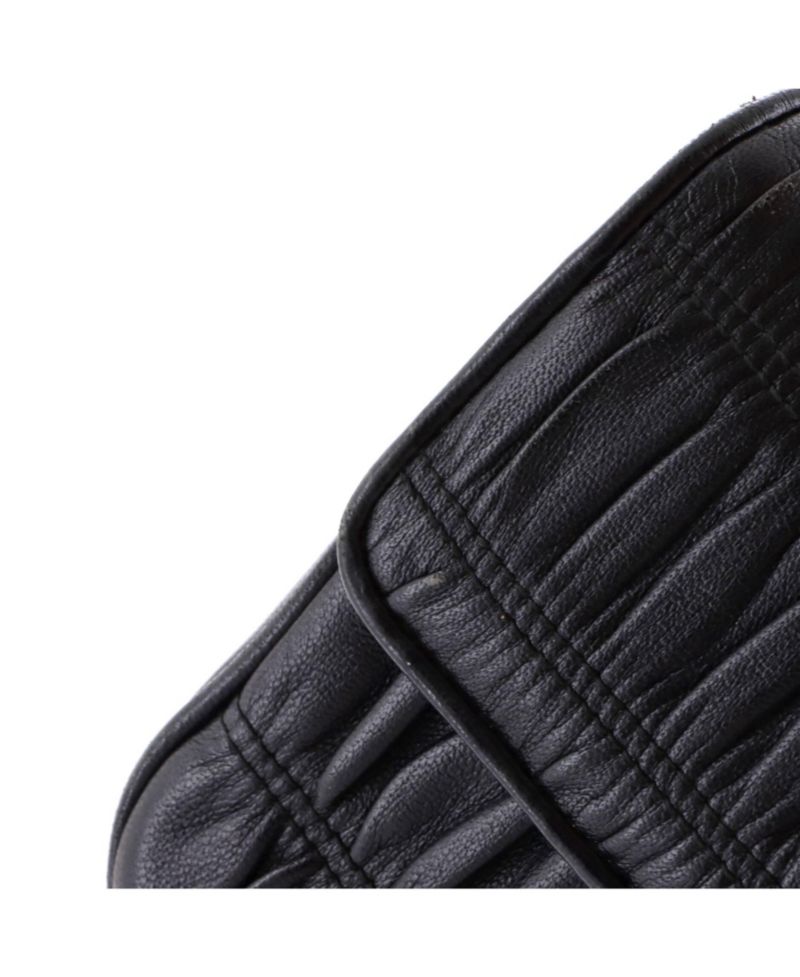 Small Chain Flap Shoulder Bag Nappa Gaufre