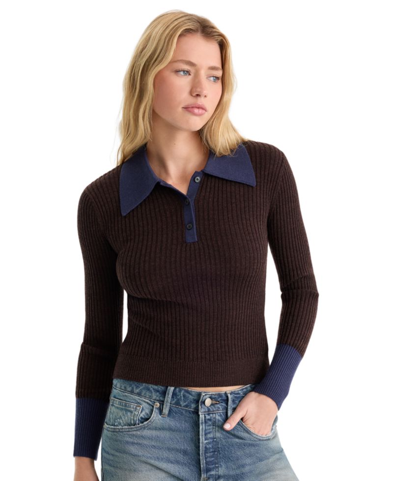 Women's Collared Long-Sleeve Sweater