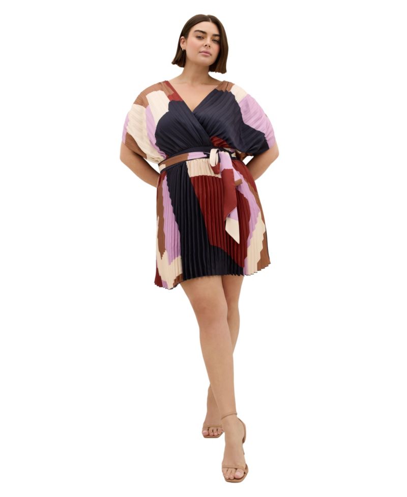 Women's Hailey Aspect Print Pleat Mini Dress