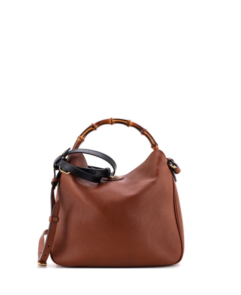 Medium Diana NM Bamboo Shoulder Bag Leather
