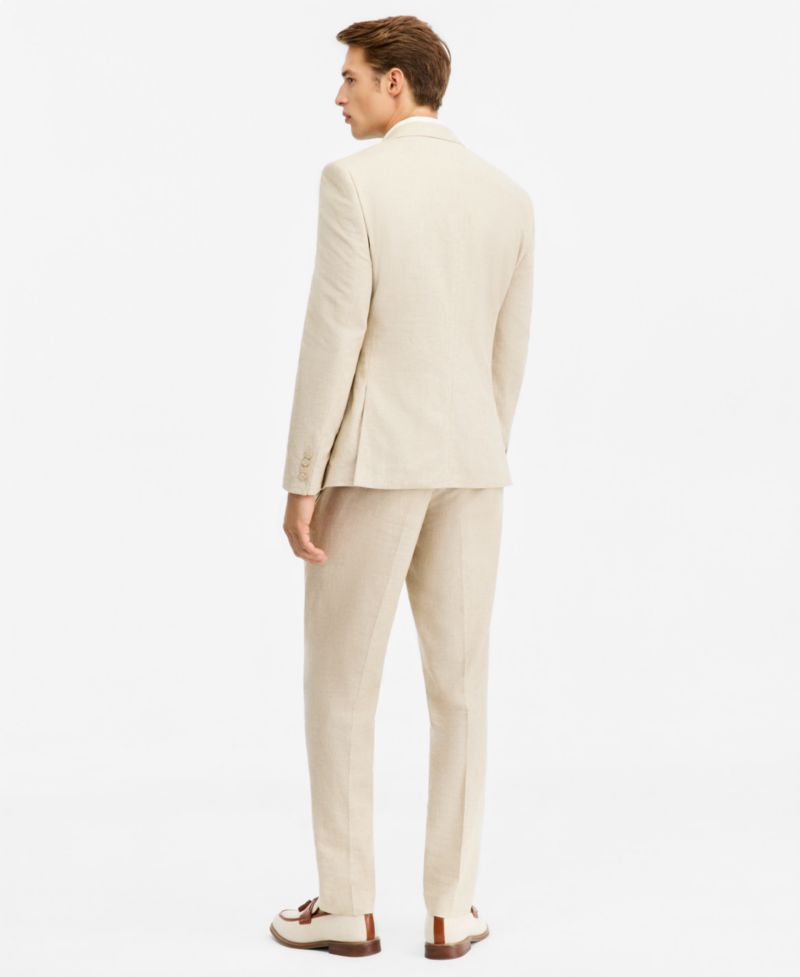 Men's Slim-Fit Linen-Blend Suit Separates