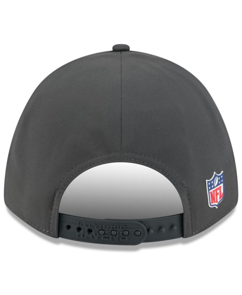 Men's Charcoal Baltimore Ravens 2025 Sideline Cold Weather 9FORTY M-Crown Adjustable Hat
