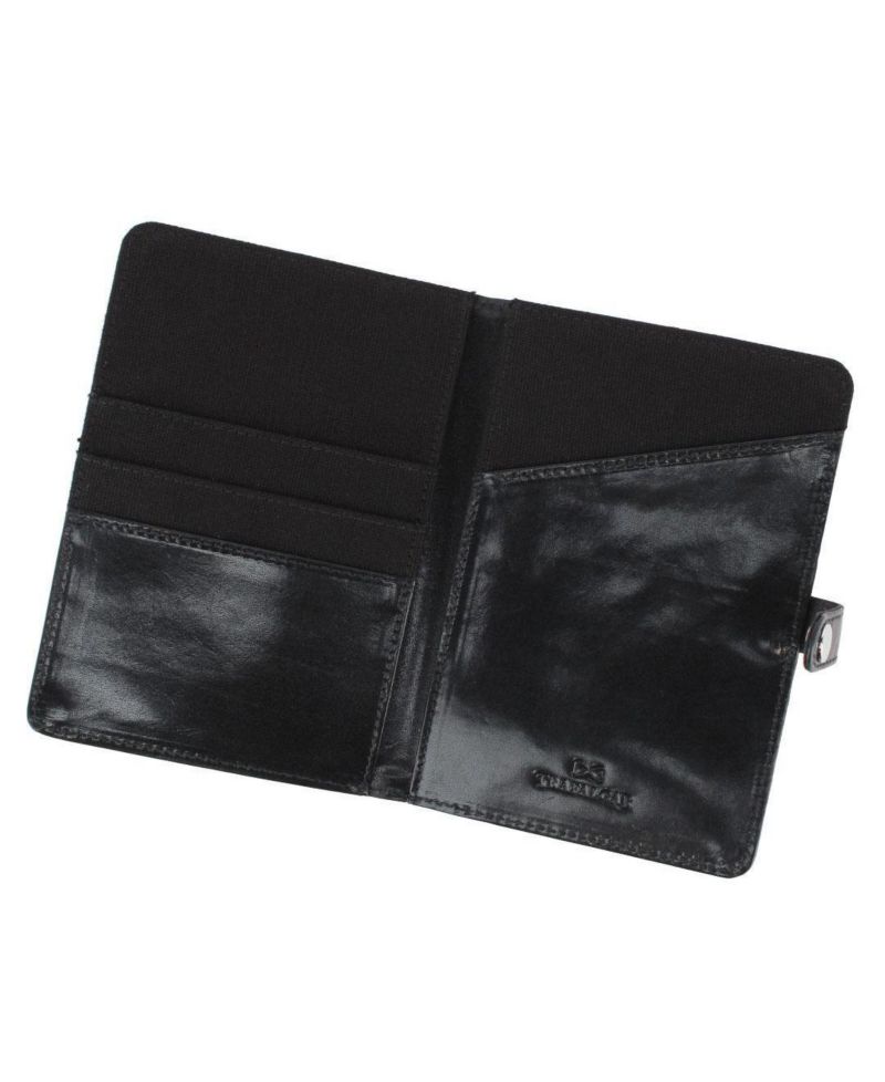 Men's Zaiden Italian Cortina Leather Snap Closure Passport Wallet