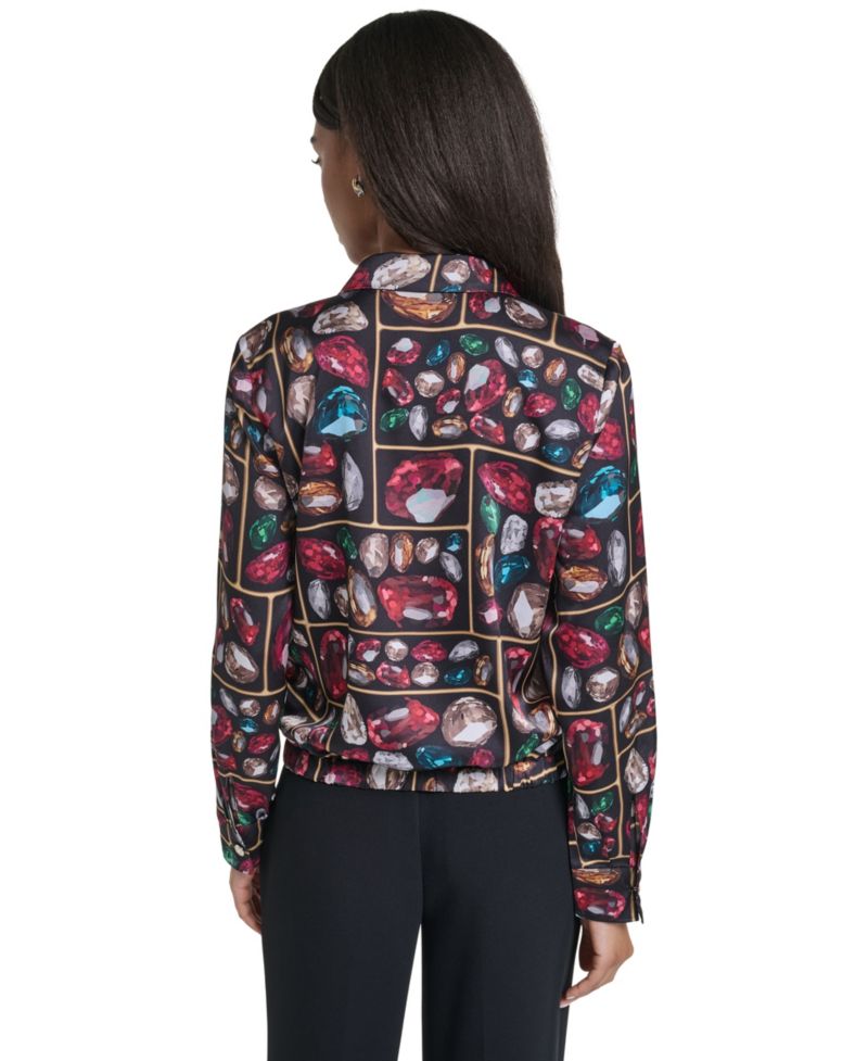 Women's Surplus Long-Sleeve Collared Blouse