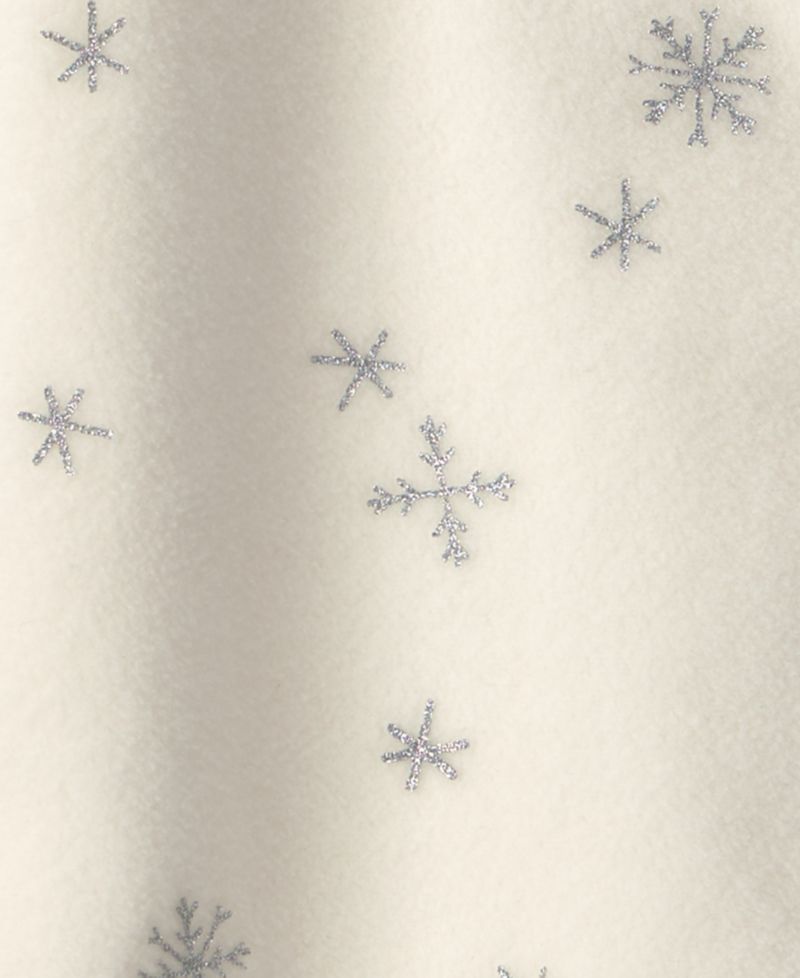 Baby Girls' Snowflake 2-Way Zip Fleece Sleep & Play Pajamas
