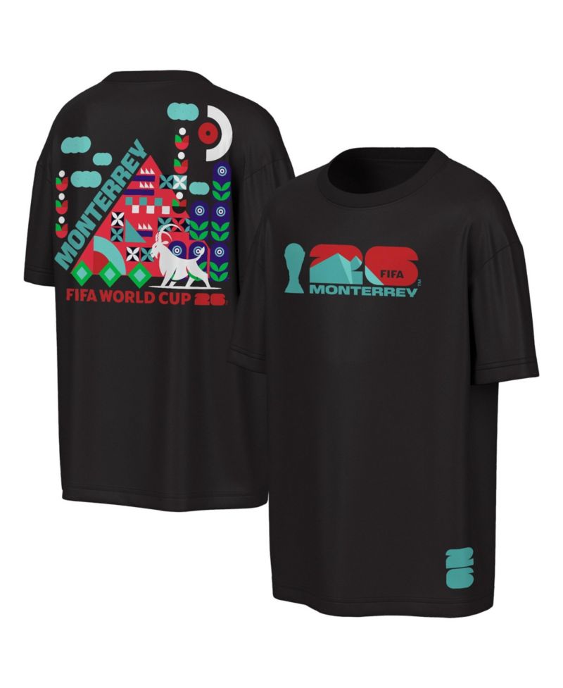 Men's Black FIFA World Cup 2026 Monterrey Big City Poster T-Shirt