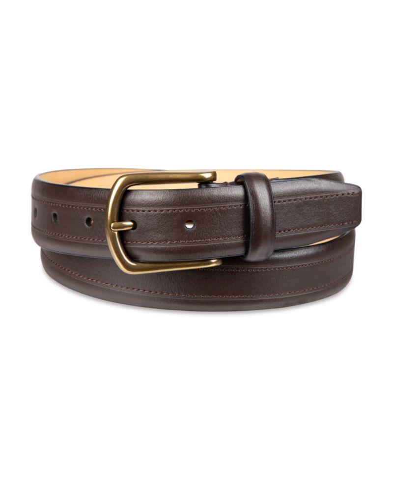 Men's Top Stitch Dress Belt