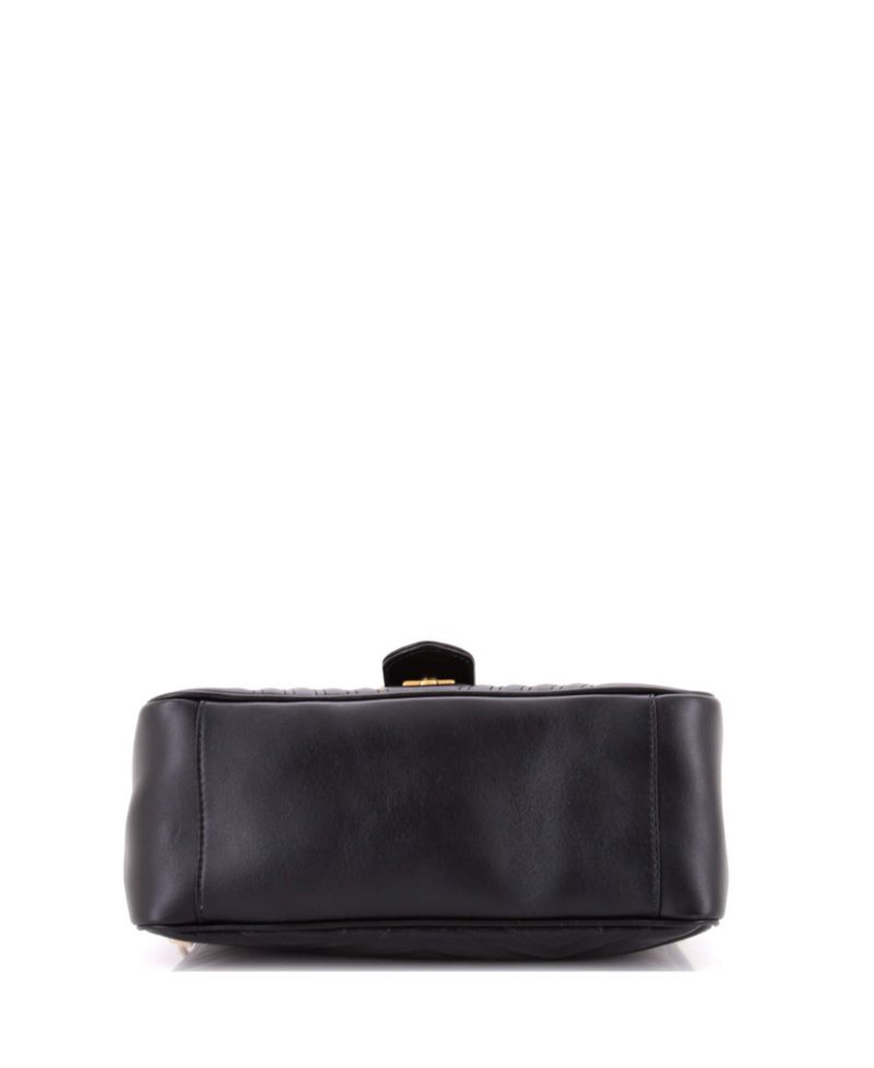 Small GG Marmont Top Handle Flap Bag Matelasse Leather