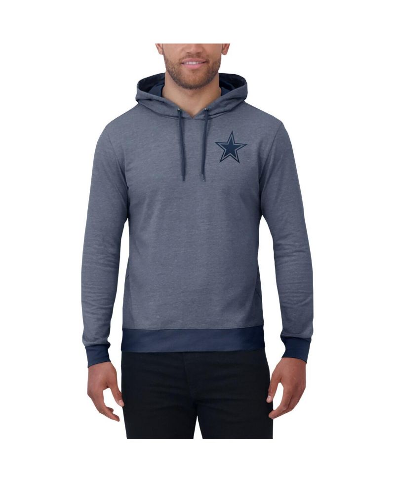 Men's Navy Dallas Cowboys Tonal Knit Pullover Hoodie
