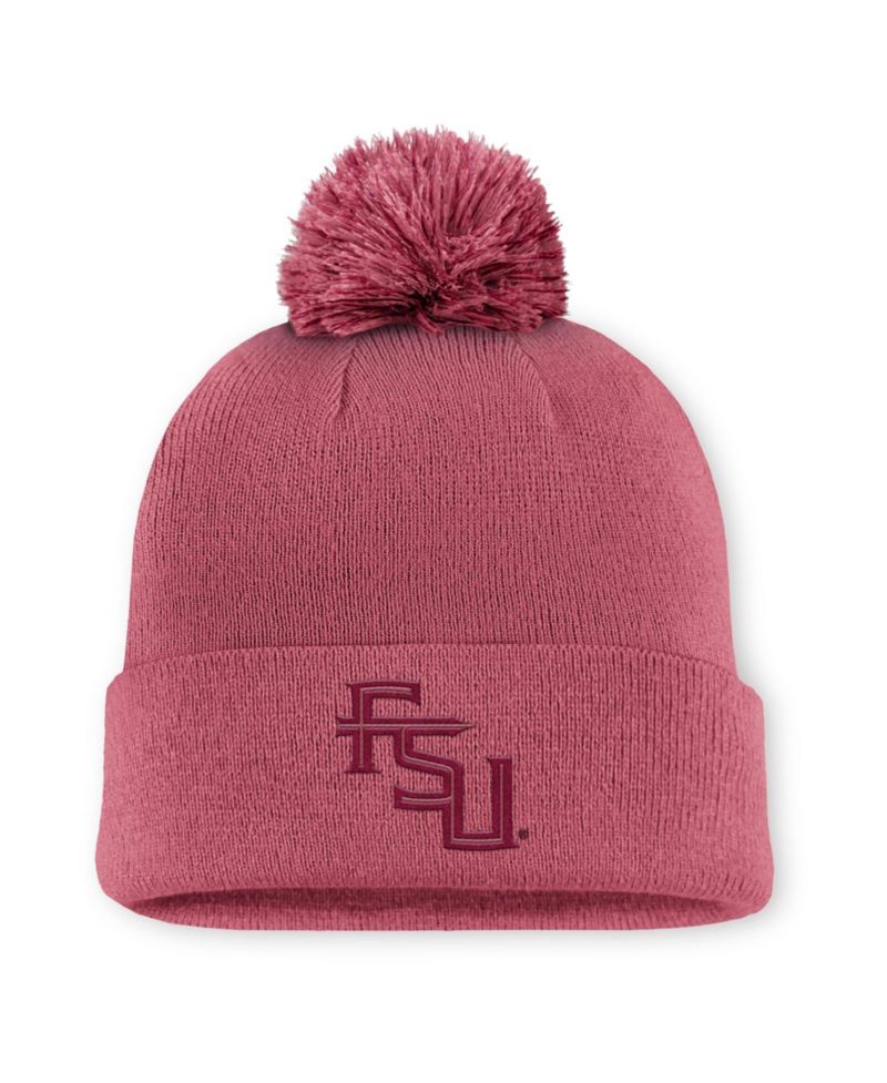 Men's Pink Florida State Seminoles Primetime Peak Campus Cuffed Knit Hat with Pom
