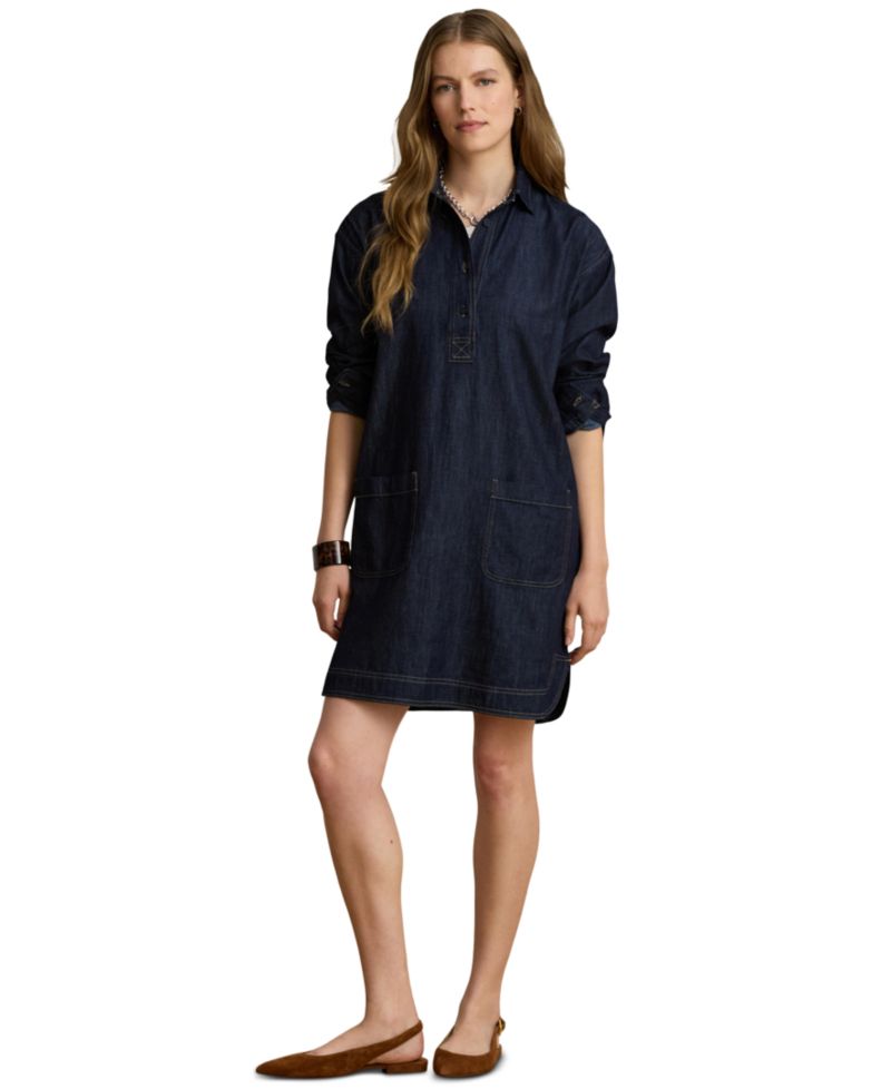 Women's Relaxed-Fit Denim Shirtdress