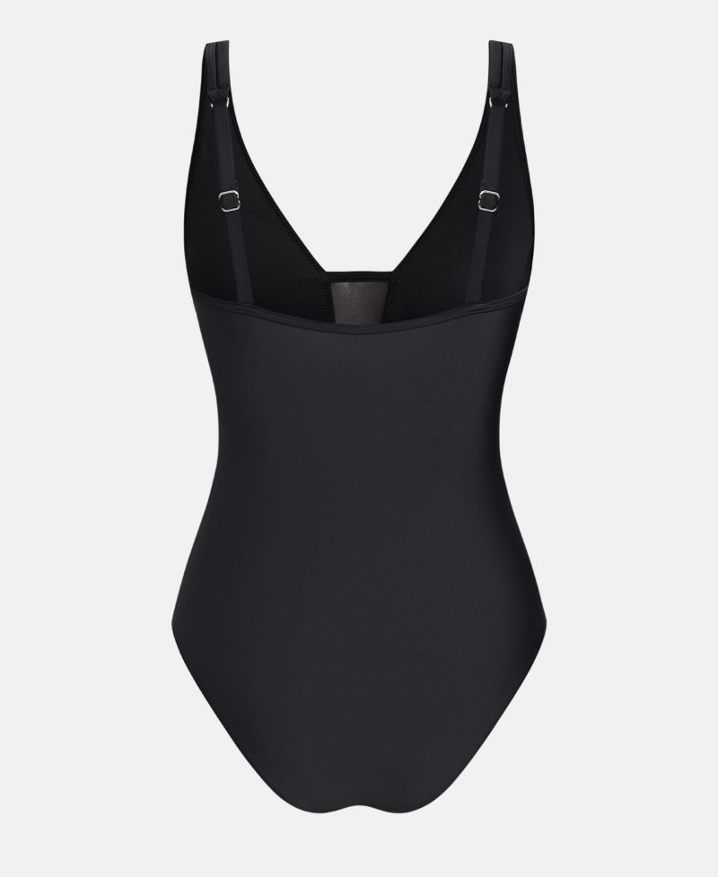 Women's One-Piece Swimsuit With Mesh Panel