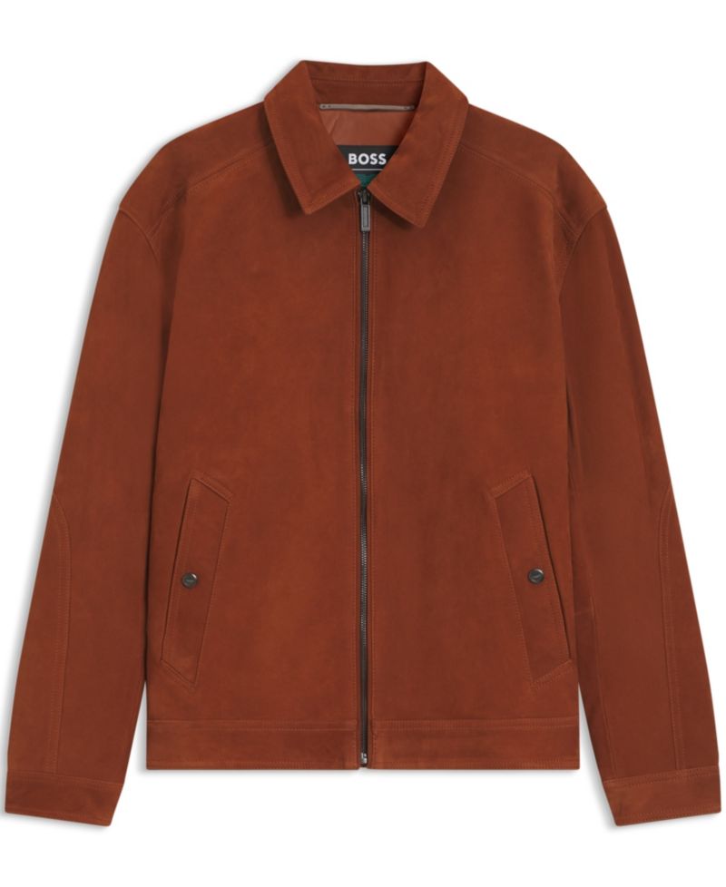 x Aston Martin Men's Suede Regular-Fit Jacket