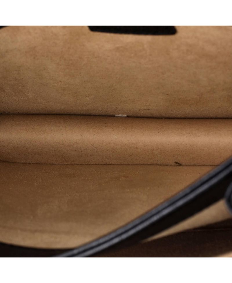 Small Ophidia Flap Top Handle Bag Leather