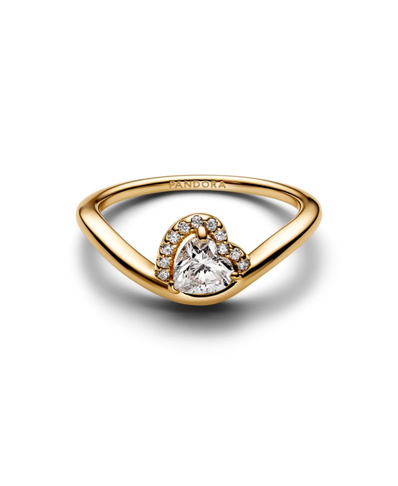 14K Gold Plated Wavy Heart Ring