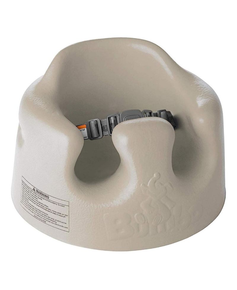 Infant Floor Seat Baby Sit Up Chair with Adjustable Safety Harness, Taupe