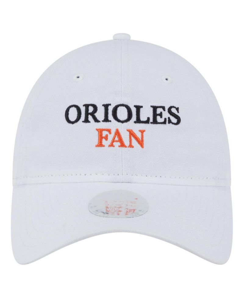 Women's White Baltimore Orioles Team Fan 9TWENTY Adjustable Hat