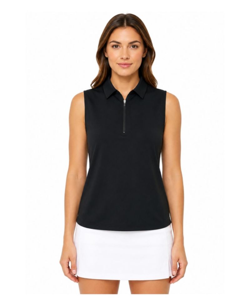 Women's Sleeveless Semi-Fitted Golf Polo