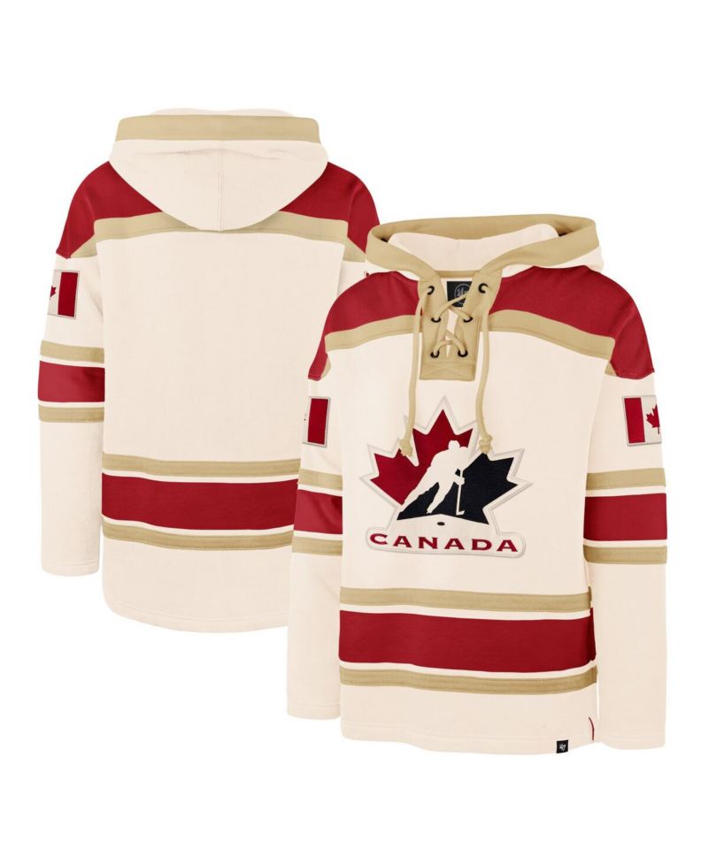 Men's Cream Hockey Canada Nilley Superior Lacer Hoodie