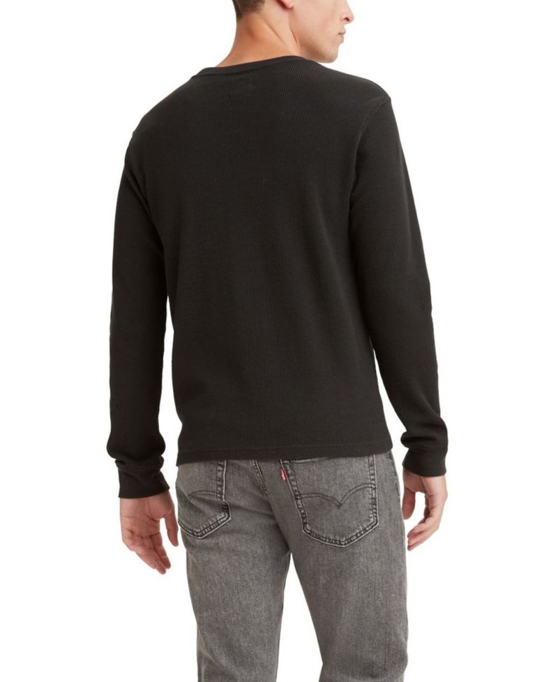 Men's Waffle Knit Thermal Long Sleeve T-Shirt