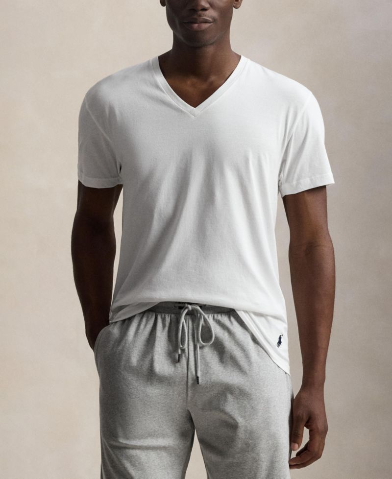 Men's 3-Pack Classic Cotton V-Neck Undershirts