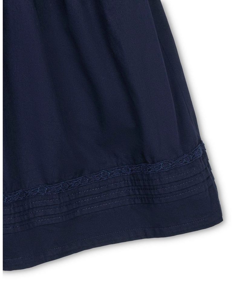 Big Girls Hope and Henry Organic Puff Sleeve Pintuck Sateen Party Dress